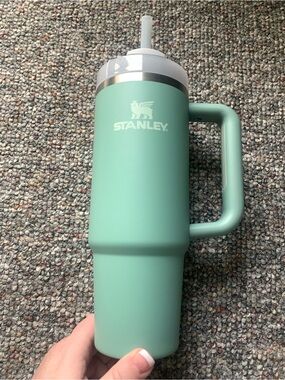 Stanley 30oz Eucalyptus Travel Tumbler with Handle and Straw Lid
